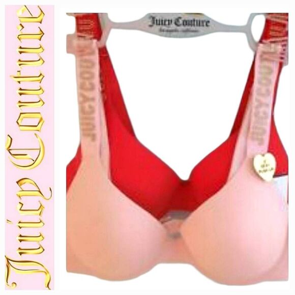 Juicy Couture 2-PK Logo Strap Sexy Push-Up Bra Set - Picture 1 of 8